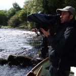 Fred filming on Lough Furnace,Mayo.