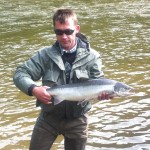 Declan with salmon at Dysart, River Nore.